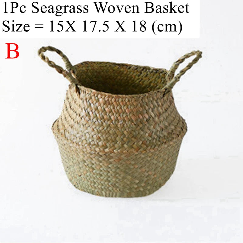 EcoFold Handwoven Seagrass Storage Baskets
