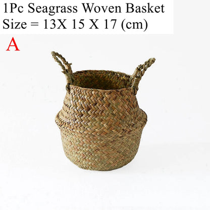 EcoFold Handwoven Seagrass Storage Baskets