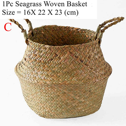EcoFold Handwoven Seagrass Storage Baskets