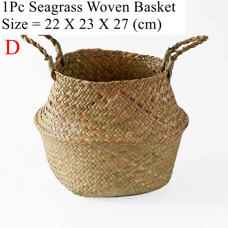 EcoFold Handwoven Seagrass Storage Baskets