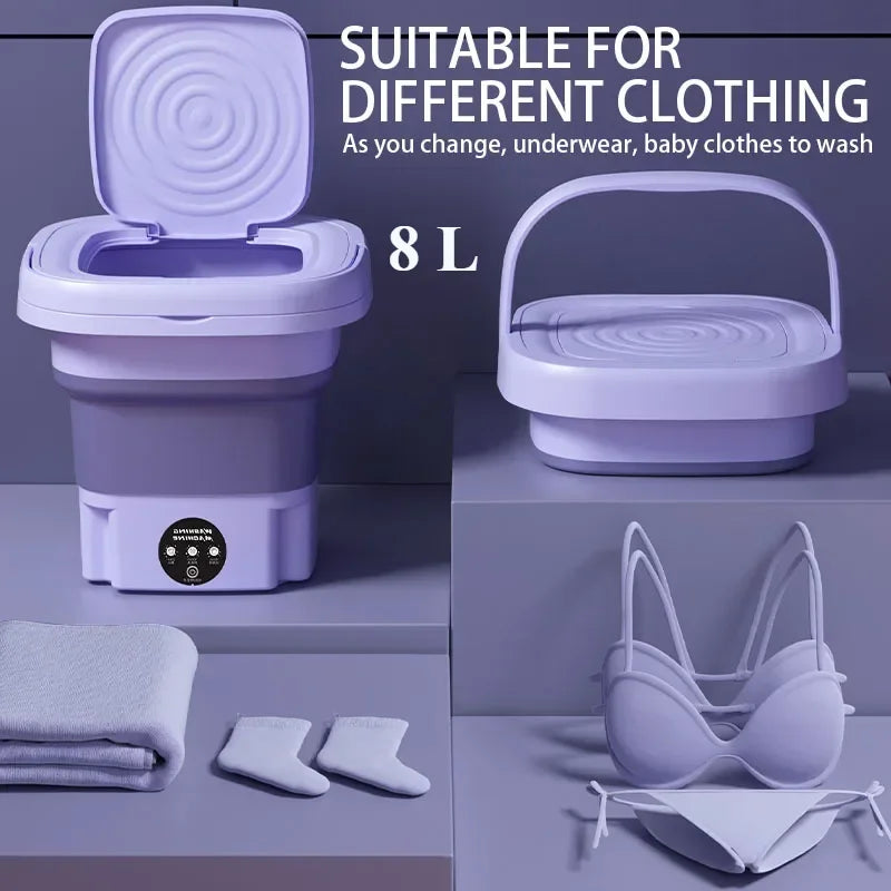 FoldWash Pro – Portable Mini Washing Machine