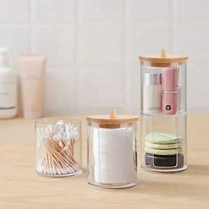 PureOrganix Clear Cosmetic Storage Jars