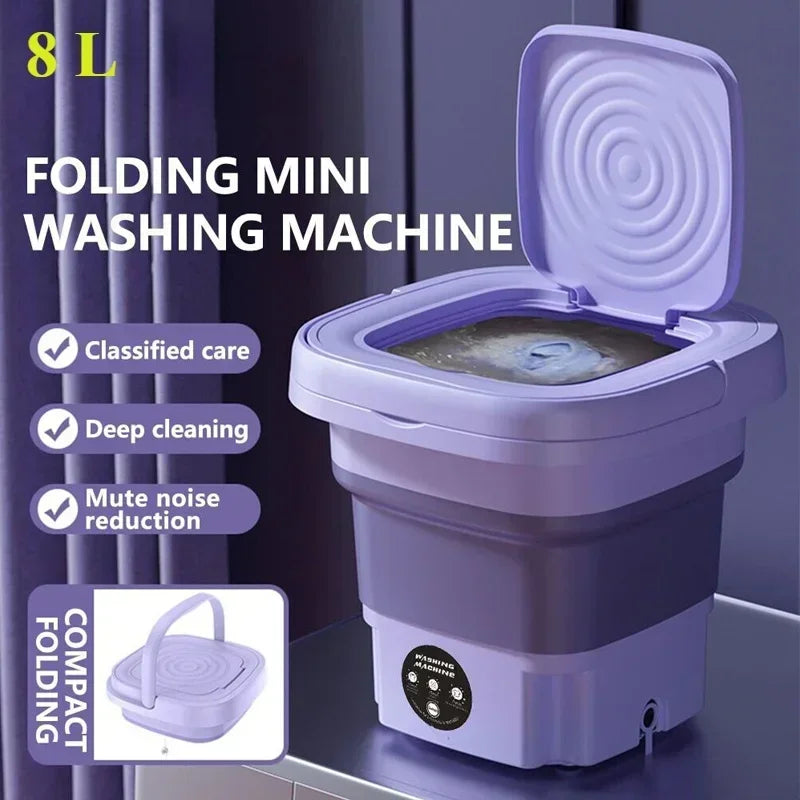 FoldWash Pro – Portable Mini Washing Machine