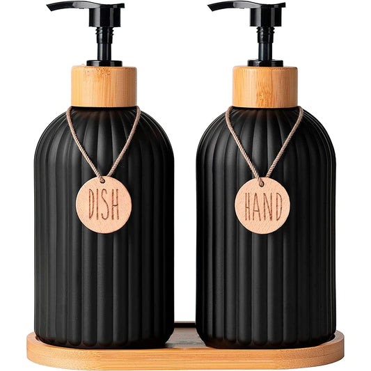 EcoLuxe Refillable Soap & Lotion Dispenser Set