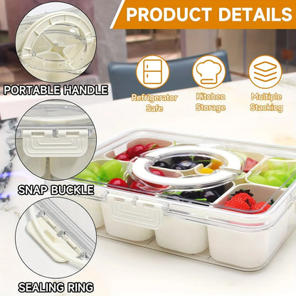 FreshKeeper Multi-Compartment Food Storage Box