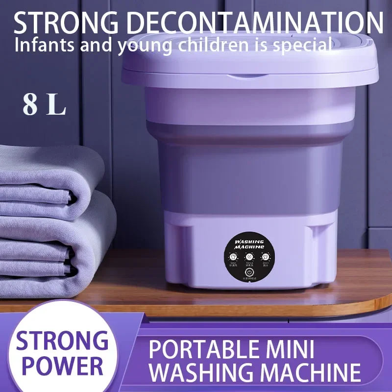 FoldWash Pro – Portable Mini Washing Machine
